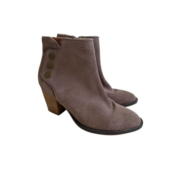 JEFFREY CAMPBELL Taupe Suede Ankle Booties Boots Size 8 - Picture 3 of 8